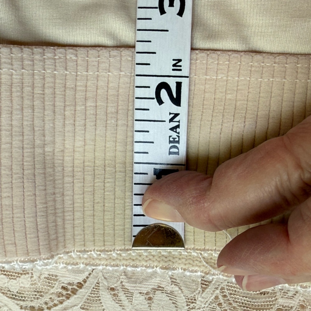 2/$16 Shaper Lace Trim Beige Slip with Panty - Picture 12 of 12